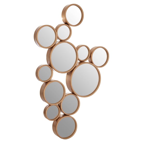 Product photograph of Persacone Large Multi Bubble Design Wall Mirror In Gold Frame from Furniture in Fashion