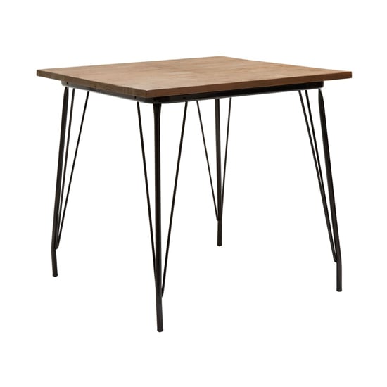 Read more about Pherkad square wooden harpin dining table in natural