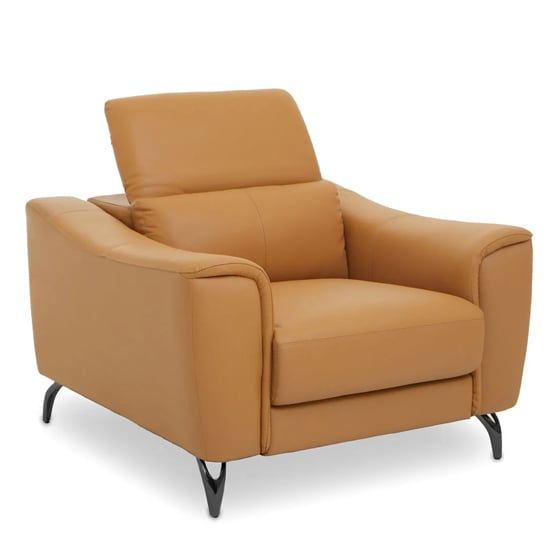Photo of Phoenixville faux leather armchair in camel
