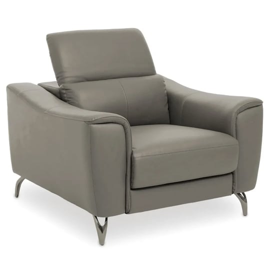 Photo of Phoenixville faux leather armchair in grey