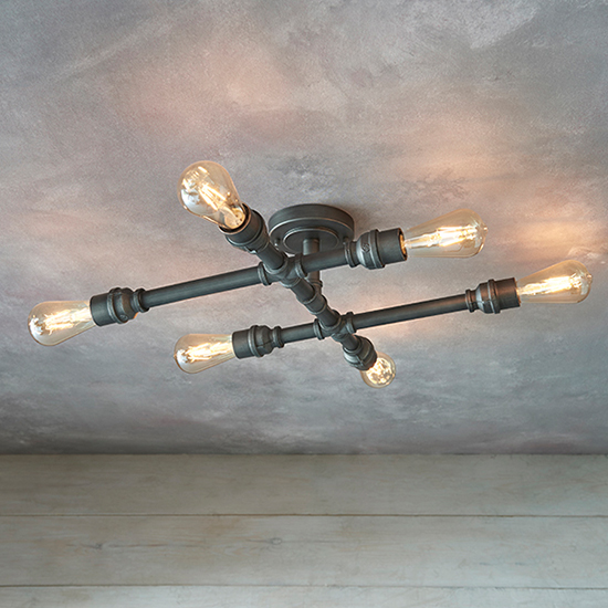 industrial style flush ceiling light