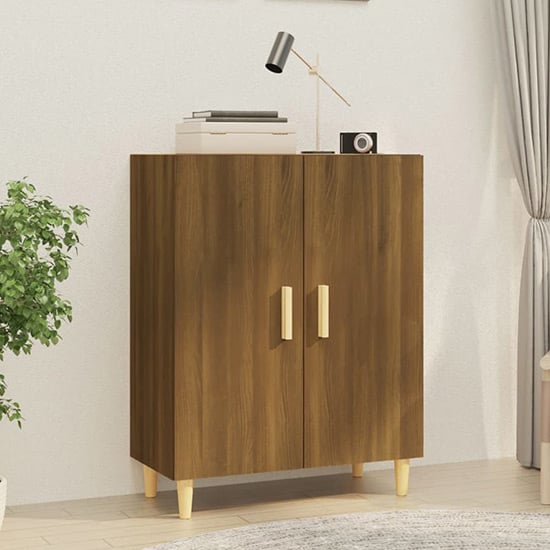 Product photograph of Pirro Wooden Sideboard With 2 Doors In Brown Oak from Furniture in Fashion