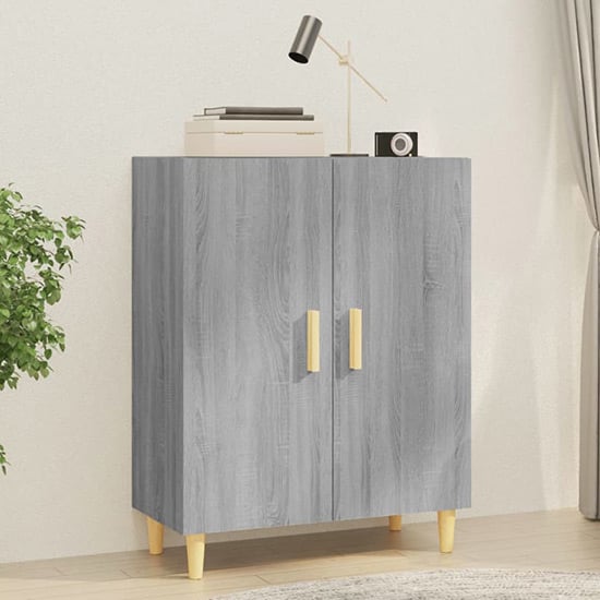 Product photograph of Pirro Wooden Sideboard With 2 Doors In Grey Sonoma Oak from Furniture in Fashion