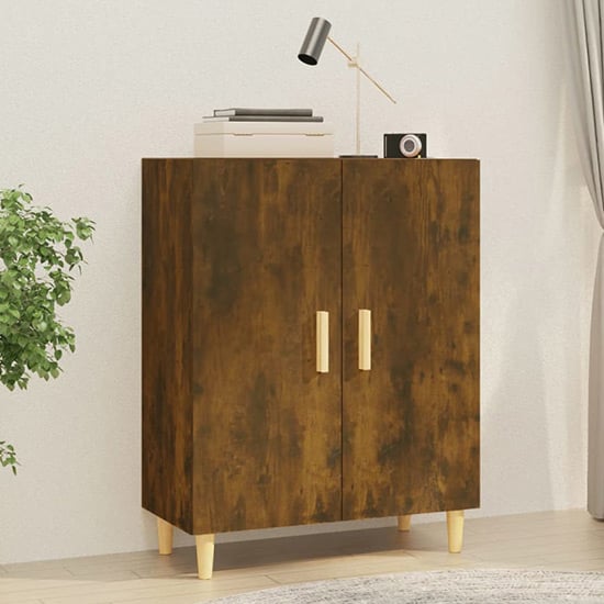 Read more about Pirro wooden sideboard with 2 doors in smoked oak