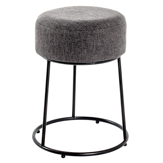 black metal stool round