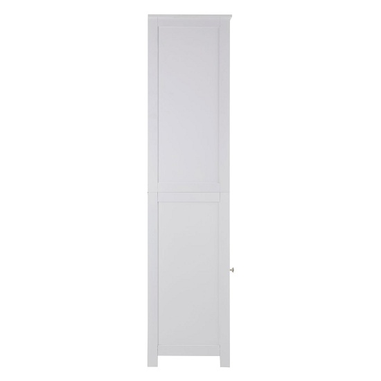 Portern 3 Shelves Single Door Cabinet In White | Furniture in Fashion