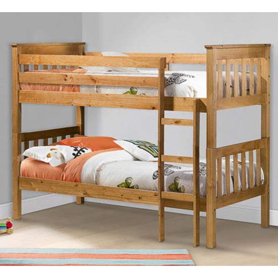 Portland Wooden Bunk Bed In Antique Pine | Furniture in Fashion