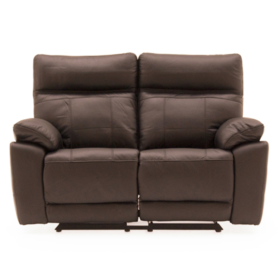 Product photograph of Posit Electric Recliner Leather 2 Seater Sofa In Brown from Furniture in Fashion