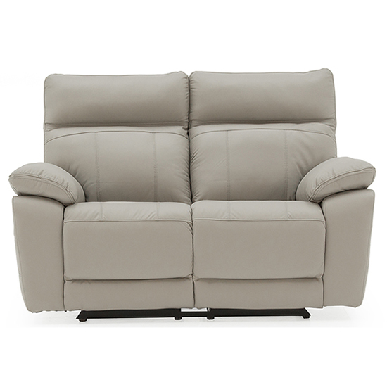 Read more about Posit electric recliner leather 2 seater sofa in light grey