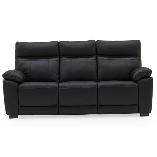 Product photograph of Posit Leather 3 Seater Sofa In Black from Furniture in Fashion