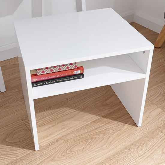 Read more about Lizard wooden ladder desk stool in white