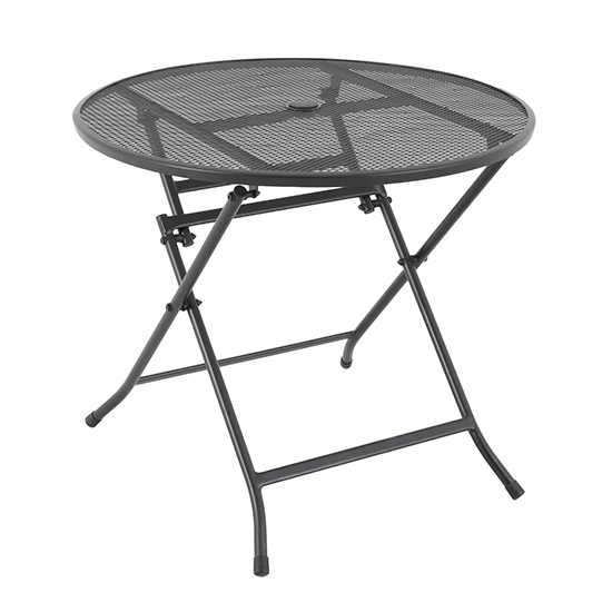 Photo of Prats outdoor metal 800mm folding dining table in grey