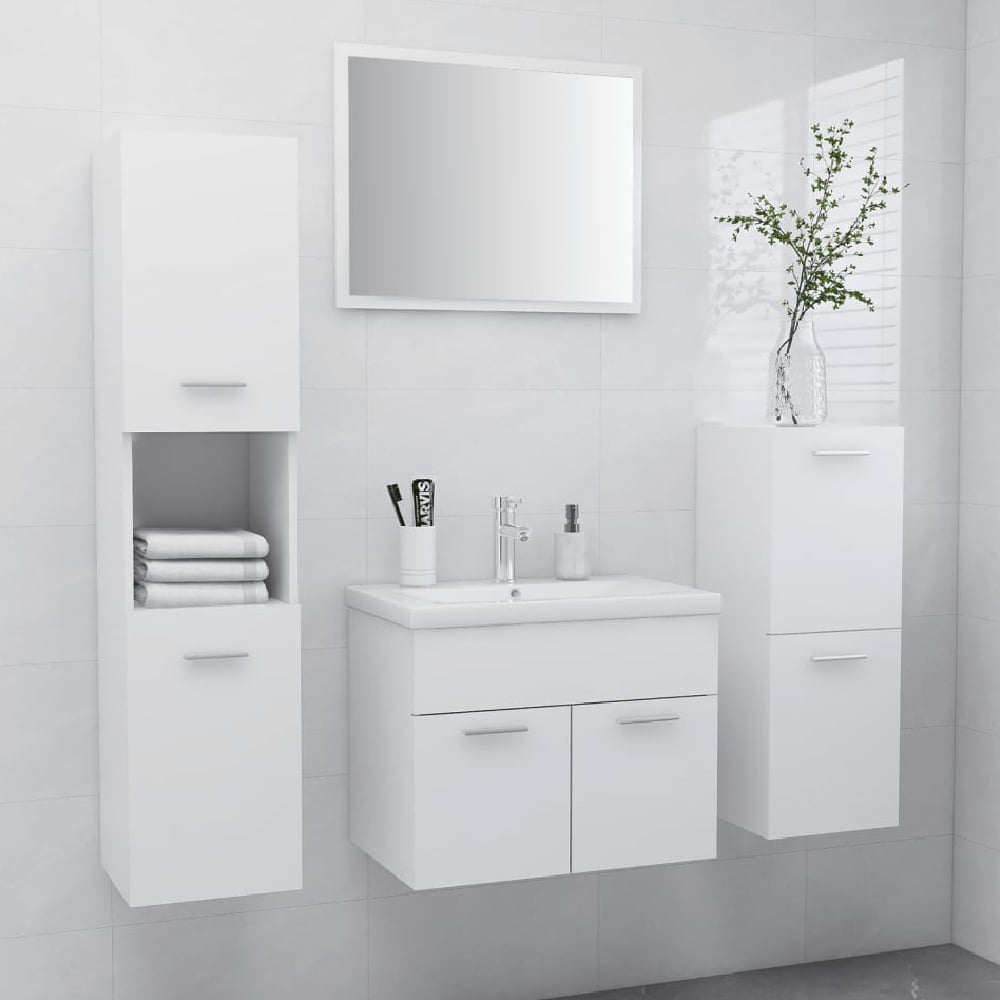 Read more about Preston wooden 60cm bathroom furniture set in white