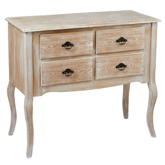 Photo of Province wooden chest of 4 drawers in weathered oak