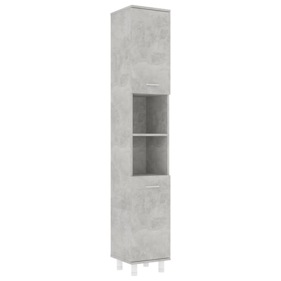 Pueblo Bathroom Storage Cabinet With 2 Doors In Concrete Effect ...