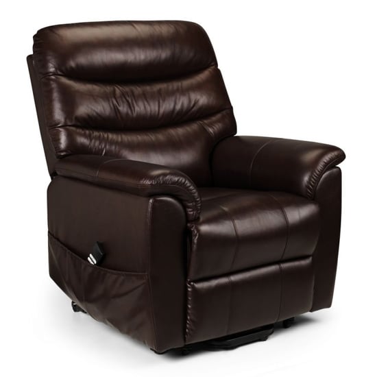Read more about Pacifica dual motor leather rise and recline chair in brown