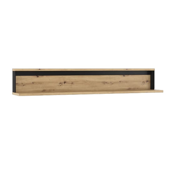 Product photograph of Quebec Wooden Wall Shelf In Artisan Oak from Furniture in Fashion