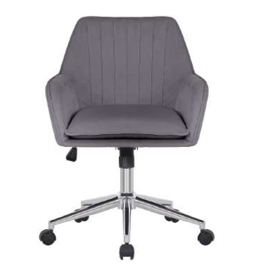 Read more about Quilla velvet home and office chair in dark grey