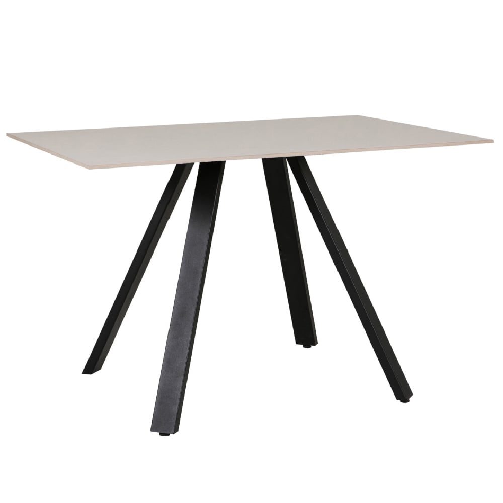 quincy ceramic small rectangular dining table in grey and black