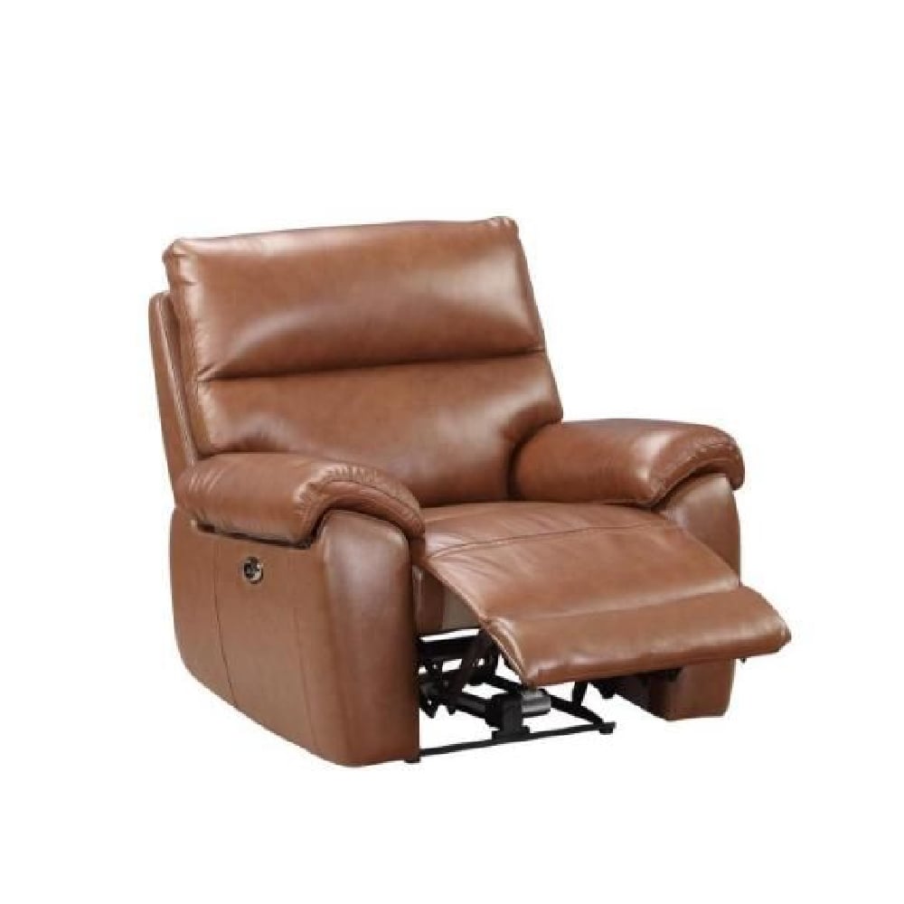 Read more about Radford leather electric recliner 1 seater sofa in saddle