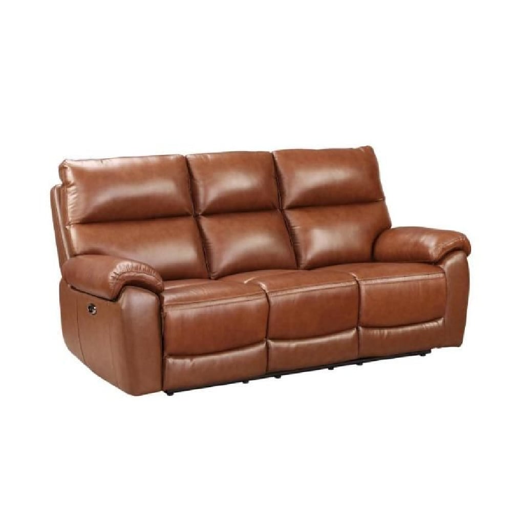 Read more about Radford leather electric recliner 3 seater sofa in saddle