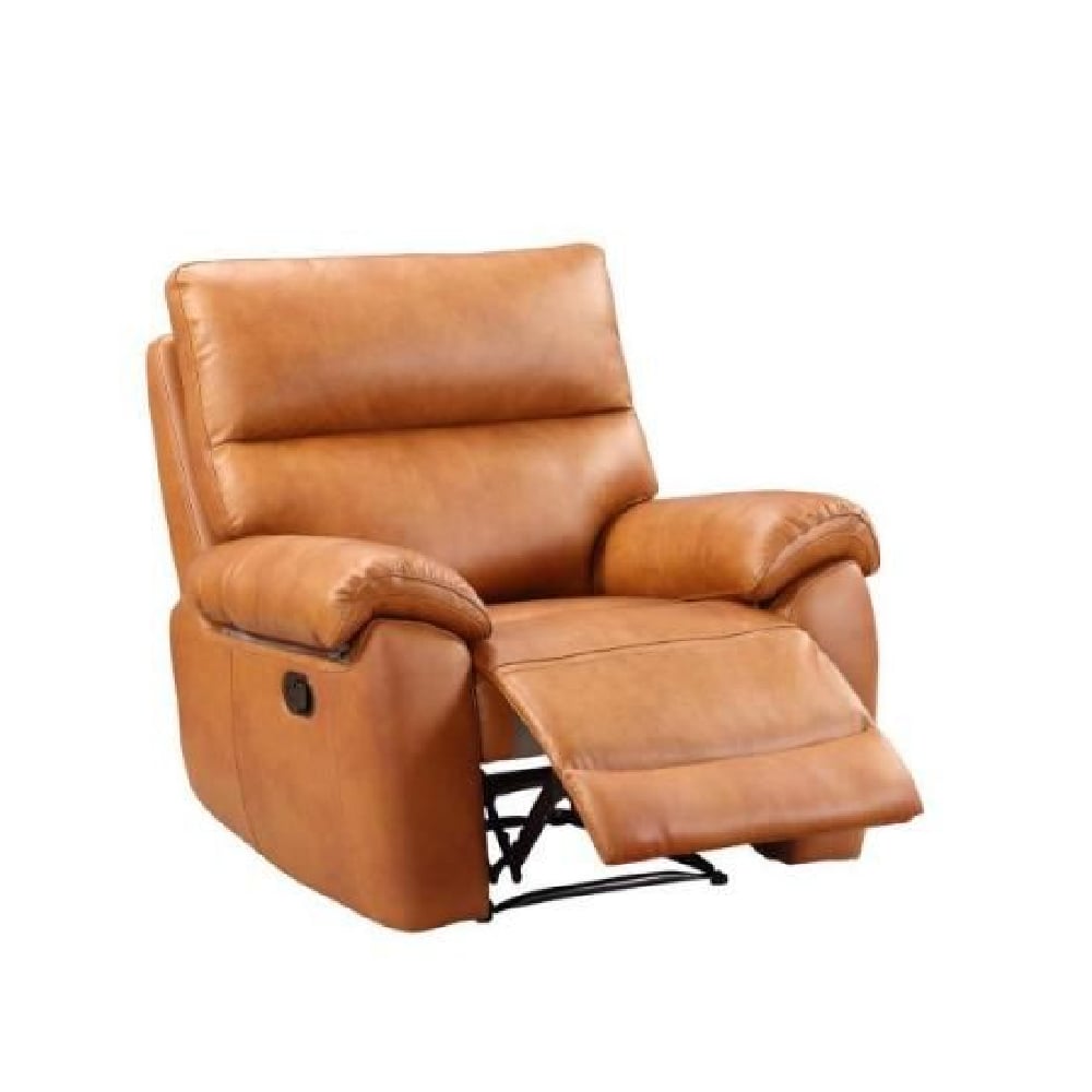 radford leather recliner 1 seater sofa in tan