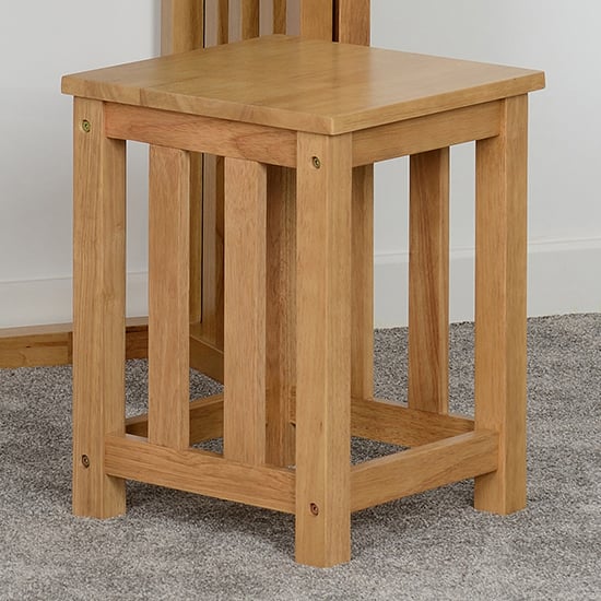 Photo of Radstock wooden dining stool in oak