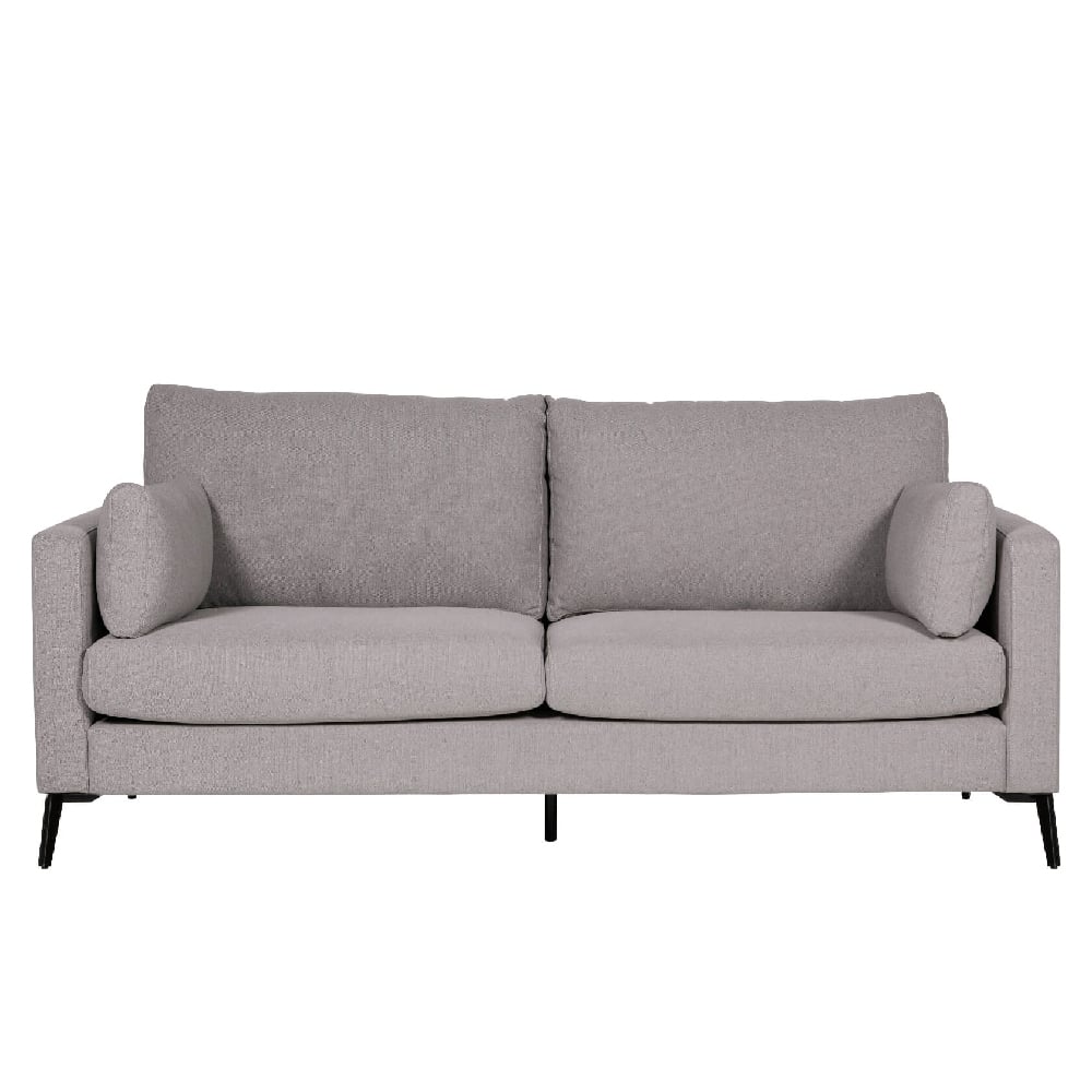 Product photograph of Raleigh Fabric 3 Seater Sofa With Black Legs In Greige from Furniture in Fashion