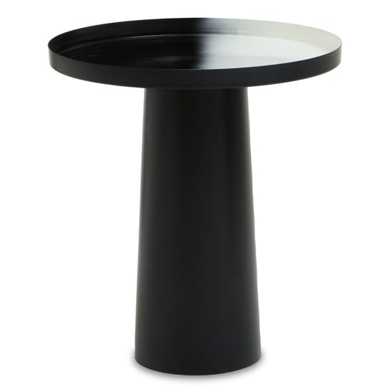 Product photograph of Ramita Round Metal Side Table In Black And White from Furniture in Fashion