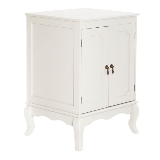 Product photograph of Ramona Wooden Bathroom Storage Cabinet In Ivory from Furniture in Fashion