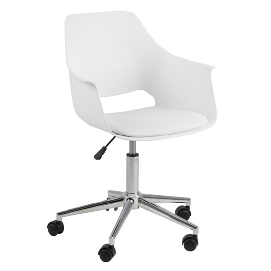 Product photograph of Ramota Home And Office Chair In White from Furniture in Fashion
