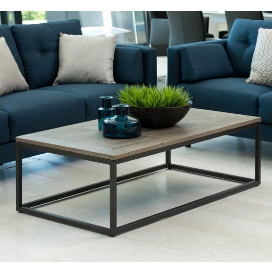 Product photograph of Ramsey Wooden Coffee Table In Fir Antique White from Furniture in Fashion