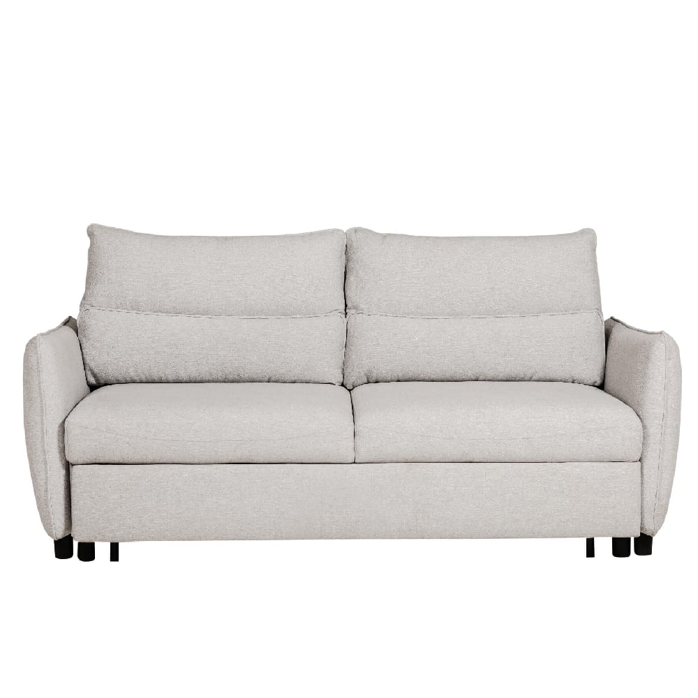 Product photograph of Randolph Fabric Sofa Bed With Black Legs In Light Grey from Furniture in Fashion