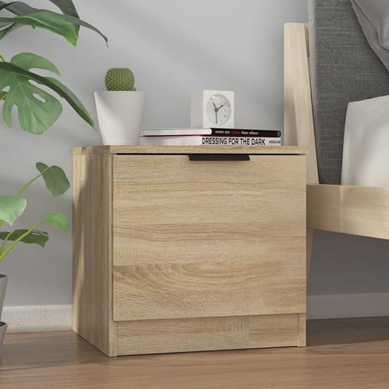 Read more about Ranya wooden bedside cabinet with 1 door in sonoma oak