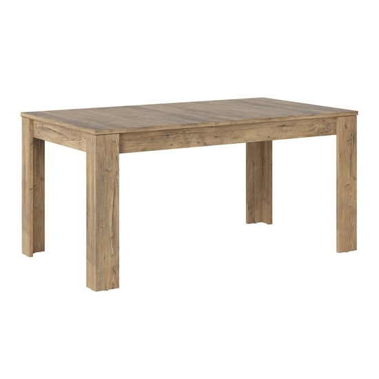 Product photograph of Rapilla Exdending Wooden Dining Table In Chestnut from Furniture in Fashion