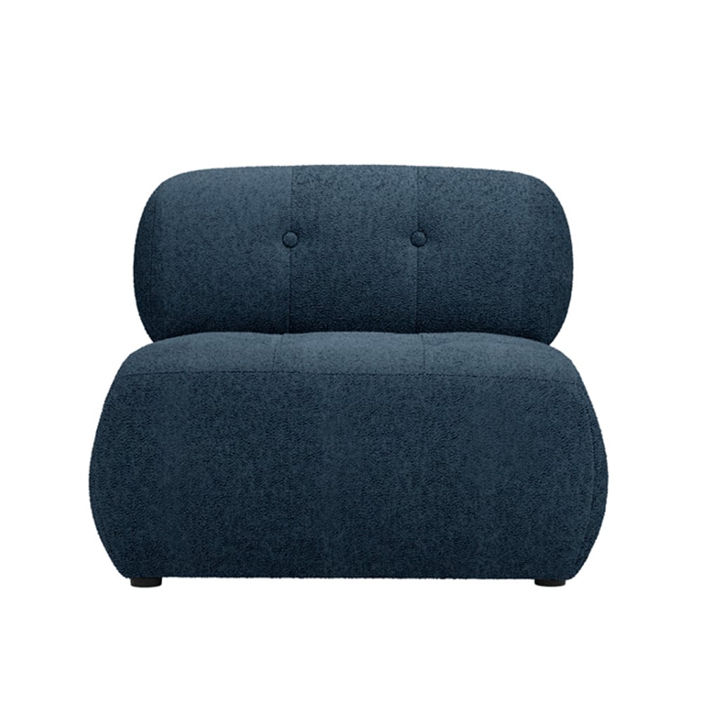 Read more about Rawlins boucle fabric accent chair in midnight blue