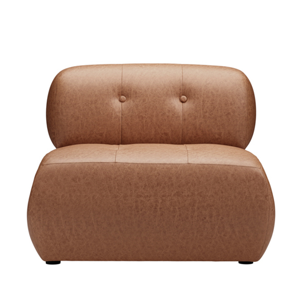 Read more about Rawlins faux leather accent chair in tan