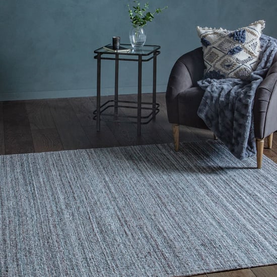 Product photograph of Rawlins Viscose And Wool Fabric Rug In Green And Grey from Furniture in Fashion