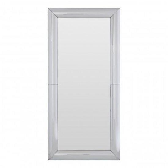 Read more about Recon rectangular wall bedroom mirror in thick silver frame