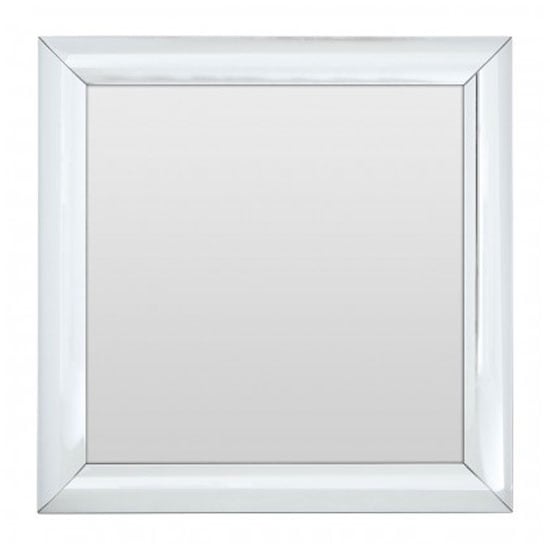 Read more about Recon square wall bedroom mirror in thick silver frame