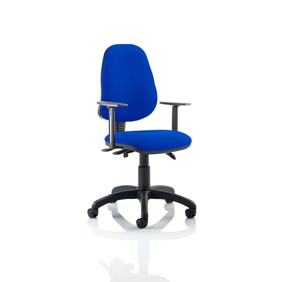 Read more about Redmon fabric office chair in blue with height adjustable arms