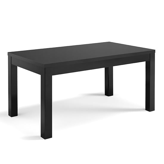 Product photograph of Regal Wooden Dining Table In Black High Gloss from Furniture in Fashion