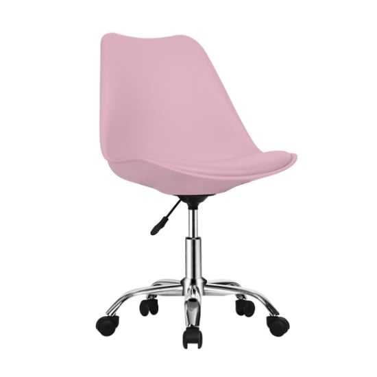 Read more about Regis moulded swivel home and office chair in pink