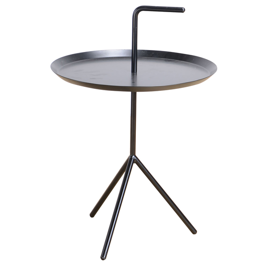 Read more about Regna round metal drinks table in black