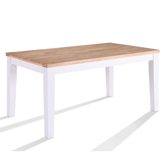 Product photograph of Reno Wooden Dining Table In Oak And Grey from Furniture in Fashion