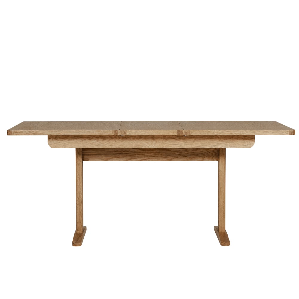 reston wooden extending rectangular dining table in oak natural