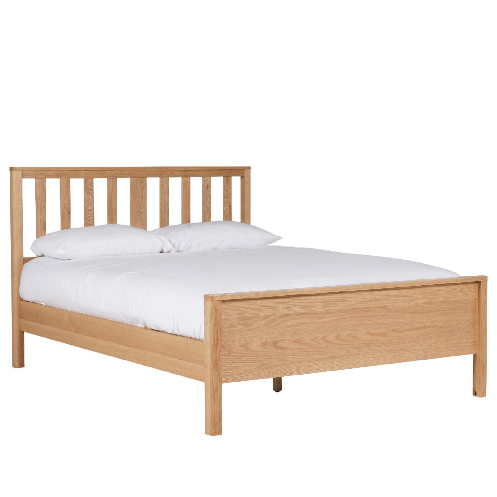 Product photograph of Reston Wooden King Size Bed In Oak Natural from Furniture in Fashion