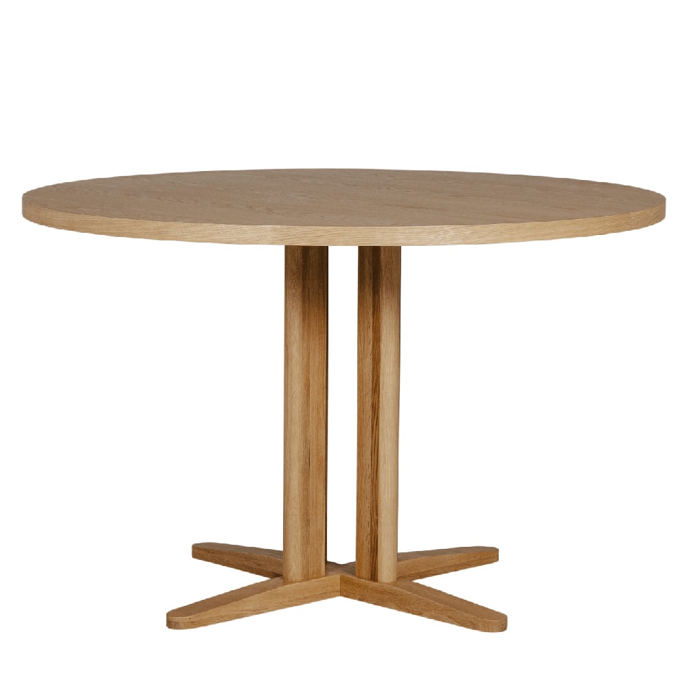 Product photograph of Reston Wooden Round Dining Table In Oak Natural from Furniture in Fashion