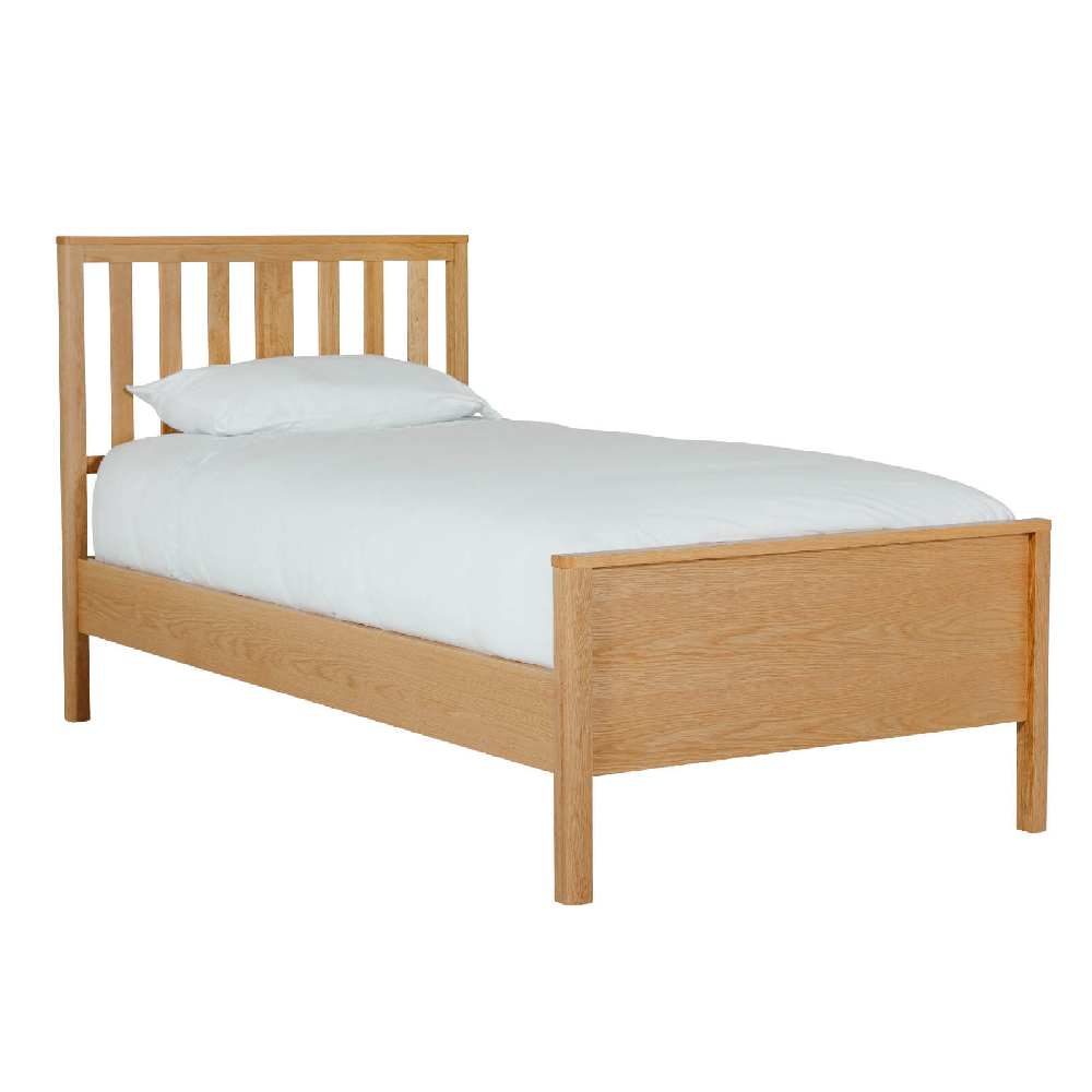 Product photograph of Reston Wooden Single Bed In Oak Natural from Furniture in Fashion