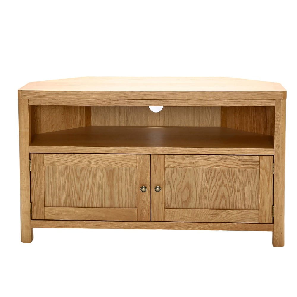 Product photograph of Reston Wooden Tv Stand With 2 Drawers In Oak Natural from Furniture in Fashion